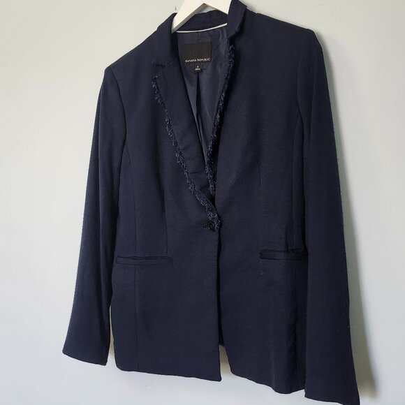 BANANA REPUBLIC | Fray Trim Blazer - Picture 2 of 8